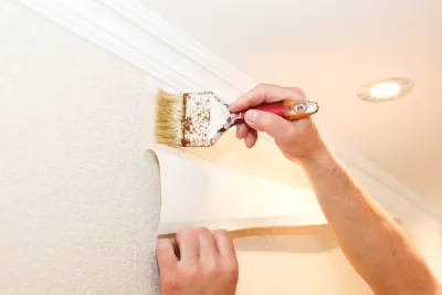 Pose de papier peint à Labeaume — revêtements muraux et toiles de verre